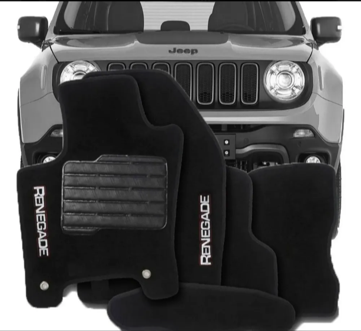 Tapete Jeep Renegade 2015 2016 2017 2018 2019 2020 2021 Jogo Preto